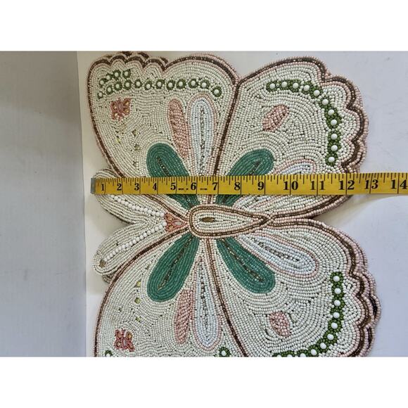 Nicole Miller Beaded Butterfly Placemats – Set of 4 Chargers - Picture 8 of 8